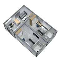 Ensemble de petits kits modulaires de haute qualité 20ft 40ft pour assemblage rapide d'immeuble de bureaux contemporain avec caractéristiques étanches