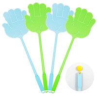 Tapette à mouches manuelle durable avec longue poignée raquette à insectes en plastique carré solide pour la lutte antiparasitaire intérieure et extérieure