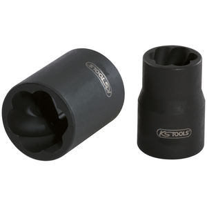 Jeu de douilles à percussion carrées 3/8 ''17mm Finition chromée Matériau CR-V Outil à main pour écrous endommagés-OEM supporté - Product Image 1