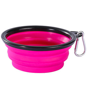 Grosir minuman portabel perjalanan luar ruangan mangkuk air mulut lembut untuk anjing mangkuk pengumpan makanan dapat dilipat warna acak - Product Image 3