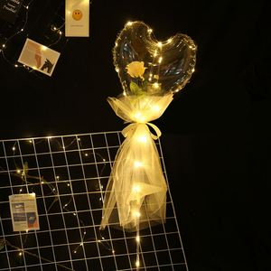 Hot-selling Qixi Valentine's Day <b>LED</b> Rose Heart Pop <b>Ball</b> Light-Up Toy Party Toy Birthday Viral Bouquet Pop <b>Ball</b> Wholesale - Product Image 3