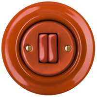 Prises et interrupteurs électriques rétro colorés de luxe, interrupteurs lumineux en céramique, interrupteurs muraux en porcelaine