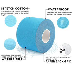5Cm 5M Massief Patroon Medische Kwaliteit Katoen Spandex Kinesiologie Tape Spiertherapie Sport Duurzaam Ademend Milieuvriendelijk Unisex - Product Image 4