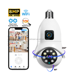 थोक रात दृष्टि 8MP 4K विफी डुअल लेंस बल्ब <span class=keywords><strong>360</strong></span> v380 प्रो वायरलेस स्मार्ट होम सुरक्षा cccTV लाइट बल्ब कैमरा - Product Image 1