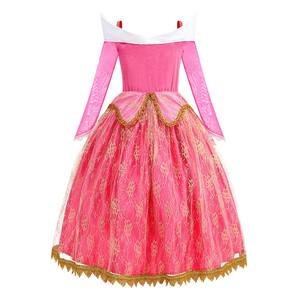 Elegante <span class=keywords><strong>Bella</strong></span> <span class=keywords><strong>Durmiente</strong></span> encaje manga larga Niña princesa vestido carnaval fiesta disfraz - Product Image 3