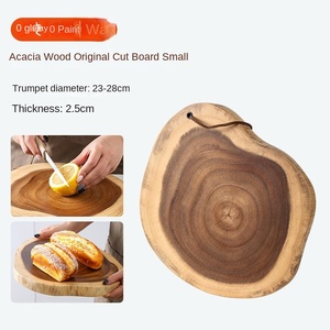 <span class=keywords><strong>Planche</strong></span> à découper crue en bois d'<span class=keywords><strong>acacia</strong></span> thaïlandais de 2.0cm d'épaisseur, lavable au lave-vaisselle, forme irrégulière pour pain, fruits et bûches - Product Image 6