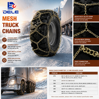 Cadenas de Nieve para Camiones de Servicio Pesado, de Acero al Manganeso Galvanizado, para Camiones Comerciales, Remolques, Semirremolques, para Lodo y Hielo