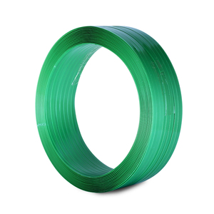 Correa de embalaje de acero, correa de poliéster de 16-19mm, cinta de flejado personalizada de cartón verde, correa para mascotas, plástico <span class=keywords><strong>PET</strong></span> de polietileno de 25 Mm - Product Image 1