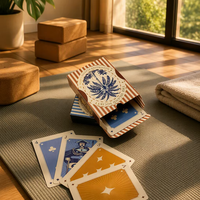 Cartes à jouer personnalisées avec logo pour mariage, papier artistique brillant et boîte cadeau personnalisée