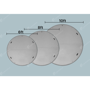 <span class=keywords><strong>Couverture</strong></span> <span class=keywords><strong>gonflable</strong></span> ronde pliable de piscine de réservoir courant de 6ft 8ft 10ft avec des poignées - Product Image 5