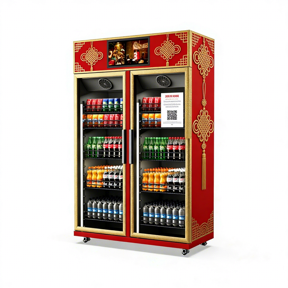 AI-Enabled Vending Machine with Large Capacity QR Code & Credit Card ...