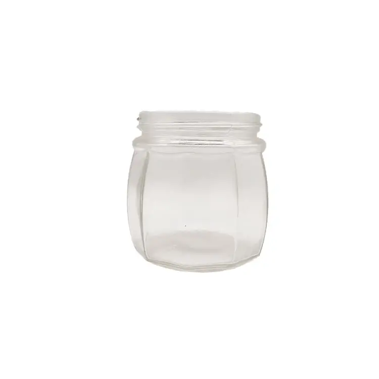 Different capacity empty round glass jam jar for food storage preserve