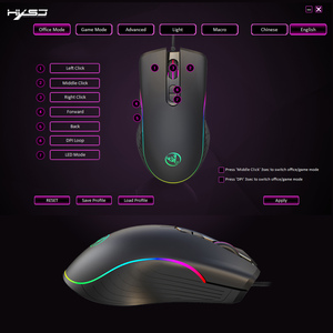 HXSJ A867RGB 광학 유선 게임용 마우스 8000dpi E 스포츠 RGB 백라이트 디자인 노트북 사용자 PC를위한 USB 매크로 프로그래밍 핫 세일 - Product Image 6