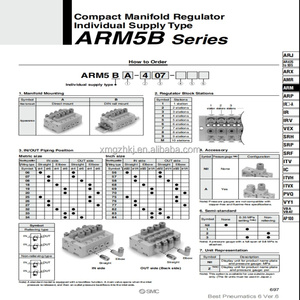 Regulador Manifold Compact Series SMC ARM5BA-108 ARM5B, Tipo Manifold, Tipo de Fornecimento Individual - Product Image 6