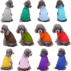 Pet Knitted <b>Sweater</b> Solid Yellow Polyester Vest For Small <b>Dogs</b> Bichon Frise Pomeranian Autumn Winter Wear - Product Image 5