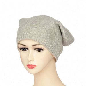 Custom <b>Slouch</b> <b>Beanie</b> Knitted 100% Pure Cashmere <b>Beanies</b> Hats for Promotion - Product Image 4