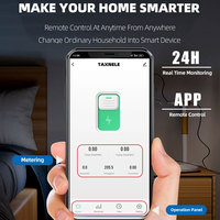 Disjoncteur intelligent sans fil Tuya Wifi avec mesure de puissance 1P 63A sur rail DIN pour maison connectée, commande à distance par application