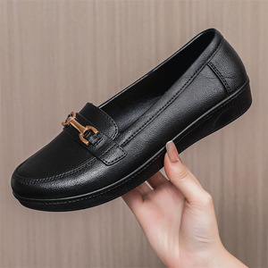 Chaussures en plastique imperméables pour femmes, <span class=keywords><strong>mocassins</strong></span> simples de style britannique, chaussures de travail formelles professionnelles noires, nouvelle collection été <span class=keywords><strong>2022</strong></span> - Product Image 6