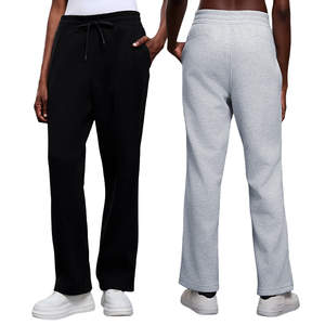 Pantalon de jogging décontracté pour femme, taille haute, anti-rides, doublé polaire, coupe droite, avec cordon de serrage, style vintage, idéal pour l'hiver – Meilleures ventes - Product Image 1