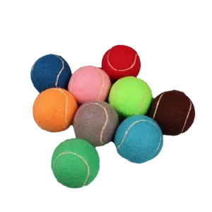 Großhandel Custom Logo Throw Dog Chew Toys Übungs training Pet Rubber Tennis Balls Interaktives Hunde ballspiel zeug