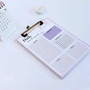Custom Logo Weekly Daily Planner New Design To Do List Notepad Paper Memo Pad For School And Office Use