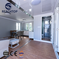 Maisons conteneurs préfabriquées de luxe modernes chinoises de 20 et 40 pieds, modulaires extensibles, pour bureaux, restaurants, habitations et abris de voiture, en kit