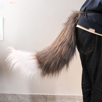 Accessoires de cosplay populaires : queues d'animaux en peluche faites à la main, grandes tailles, pour hommes et adultes – queues de renard et de loup