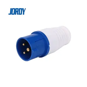 IP44 Industrial Plug And Socket 220V 16A 3 Pin Male And Female Connector Waterproof Electrical Green Technology Blue Model