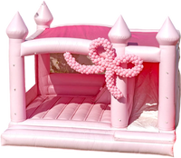 Château gonflable commercial blanc personnalisé pour l'extérieur, structure de saut avec toboggan combiné pour fêtes en plein air