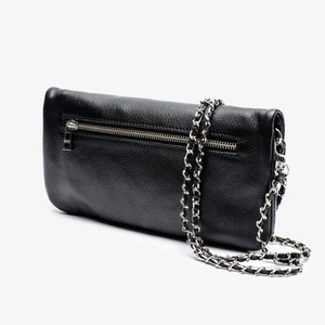Nuova <span class=keywords><strong>Borsa</strong></span> Retrò da Donna ZV Classica <span class=keywords><strong>Nera</strong></span> 2026, <span class=keywords><strong>Borsa</strong></span> a Spalla/Tracolla alla Moda <span class=keywords><strong>con</strong></span> Catene, Fodera in Poliestere, Due Cinghie, Chiusura a Coperchio - Product Image 4