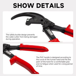 Steel Metric DIY OEM Heavy Duty Ratchet <b>Wire</b> Scissors <b>Stripper</b> Hand Cutting Tool - Product Image 5