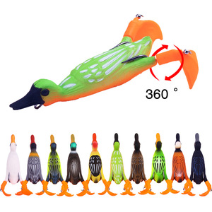 เหยื่อปลอม SWORDFISH 10 สี 12 กรัม 3.7 นิ้ว ทำจากวัสดุ ABS เหมือนจริง รูปทรงเป็ด พร้อมครีบใบพัด สำหรับตก<span class=keywords><strong>ปลา</strong></span>ในแม่น้ำ - Product Image 2