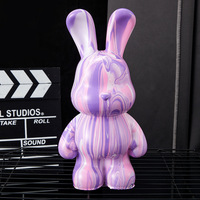 Jouet ours fluide à peindre soi-même, surface blanche, 23 cm, sculpture de briques de lapin à peinture intense, jouet d'art fait main