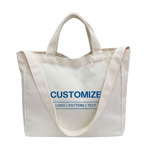 DLBZ Wholesale Simple Style <b>Large</b> Capacity Custom Logo Printed Canvas Tote Shoulder <b>Bag</b> for Travel - Product Image 1