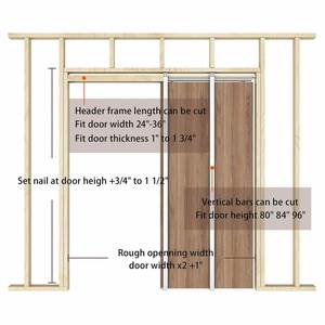 WEKIS Juego de Puertas Correderas de Acero Duradero con Sistema de Riel Oculto para Sala de Estar/Dormitorio/Habitación, Diseño Moderno para Exteriores - Product Image 3