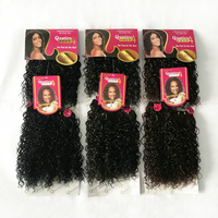 Lot de 4 extensions de cheveux tissées, longueurs mixtes 8, 10, 12 pouces, bouclées effet mouillé, douces et sans nœuds