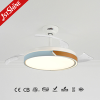 Ventilateur de plafond rétractable de haute performance avec lumière LED, qualité supérieure, vente en gros, par 1stshine