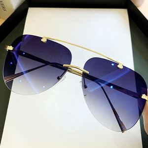 Gafas de Sol de Piloto Vintage Personalizadas de Fábrica, Baratas, al por Mayor, con Montura de Aleación sin Aro, Degradado, Metálicas, Ovaladas, de Aviación, para Hombre y Mujer - Product Image 4