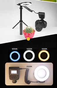Mini lampe annulaire LED continue pour vidéo et film, éclairage photo RF 550D, flash annulaire LED <span class=keywords><strong>macro</strong></span> pour appareil photo reflex numérique rf-550d - Product Image 6