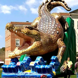 Toboggan gonflable Crocodile moche, jeux et équipements <span class=keywords><strong>de</strong></span> glisse sèche gonflables pour enfants et adultes, château gonflable pour jardin - Product Image 1