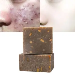 Savon africain brut 100% biologique, soins de la peau naturels, nettoyage en profondeur, exfoliant, blanchissant, fait à la main