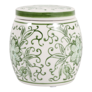 Candela profumata decorativa con coperchio, stile chinoiserie con decorazioni floreali a forma di vite, per soggiorno, camera da letto e bagno. - Product Image 3