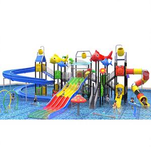 Toboggan aquatique amusant en métal et fibre de verre pour enfants, pour piscine et parc aquatique, utilisation en extérieur/intérieur - Product Image 1