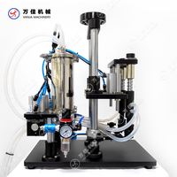 Machine de remplissage de bouteilles de parfum liquide à 2 têtes pour eau chimique, lait, alcool, éthanol, jus de javel, détergent, savon pétillant
