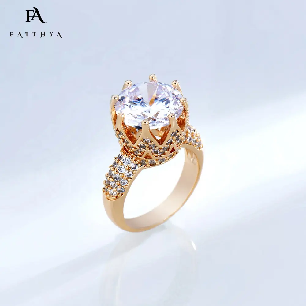 FR2011 Latest Desirable Opal Engagement Ring Platinum Plated Cubic Zirconiaopal Wedding Ring Silver Romantic Gold Plated Zircon