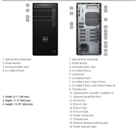 Dels Optiplex 3090mt I5-10500 Lenovo processeur 8G mémoire 1t ordinateur de bureau de jeu Windows 10 ordinateur 400 W OLED Gua