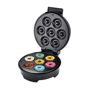 Máquina para hacer donas eléctrica redonda de 110V para panadería con enchufe estadounidense, en blanco y negro, para 4 o más piezas - Product Image 3