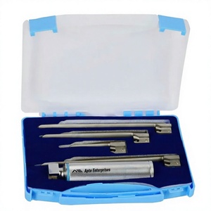 Instruments chirurgicaux manuels réutilisables en acier inoxydable pour usage hospitalier, ensemble de laryngoscope à fibre optique Macintosh - Product Image 1