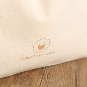 Bolsa de Algodón Natural con Cordón y Logotipo Impreso Personalizado, Bolsa Ecológica de Muselina con Cuerda de Algodón, Bolsa Pequeña para Secador de Pelo - Product Image 4