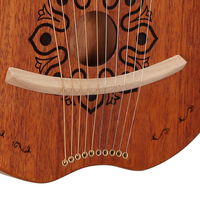 China Wholesale Musical Instrument High Quality Musical Instrument 10 Strings Solid Mahogany Lyre Harp Accept Customization